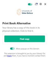 Bringing Print Alternatives Online with Lean Library's Print Alternatives pop-up