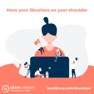 Have your librarians on your shoulder